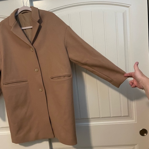 Everlane the Cacoon Wool dressy tan coat size 6 - Picture 5 of 10